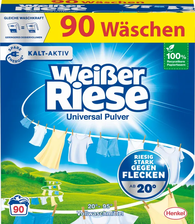 wei-er-riese-universal-pulver-90-waschladungen-vollwaschmittel image 1