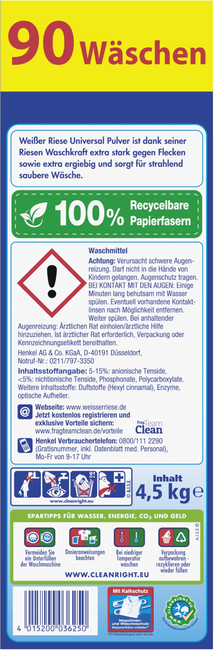 wei-er-riese-universal-waschmittel-pulver-90-waschladungen image 3