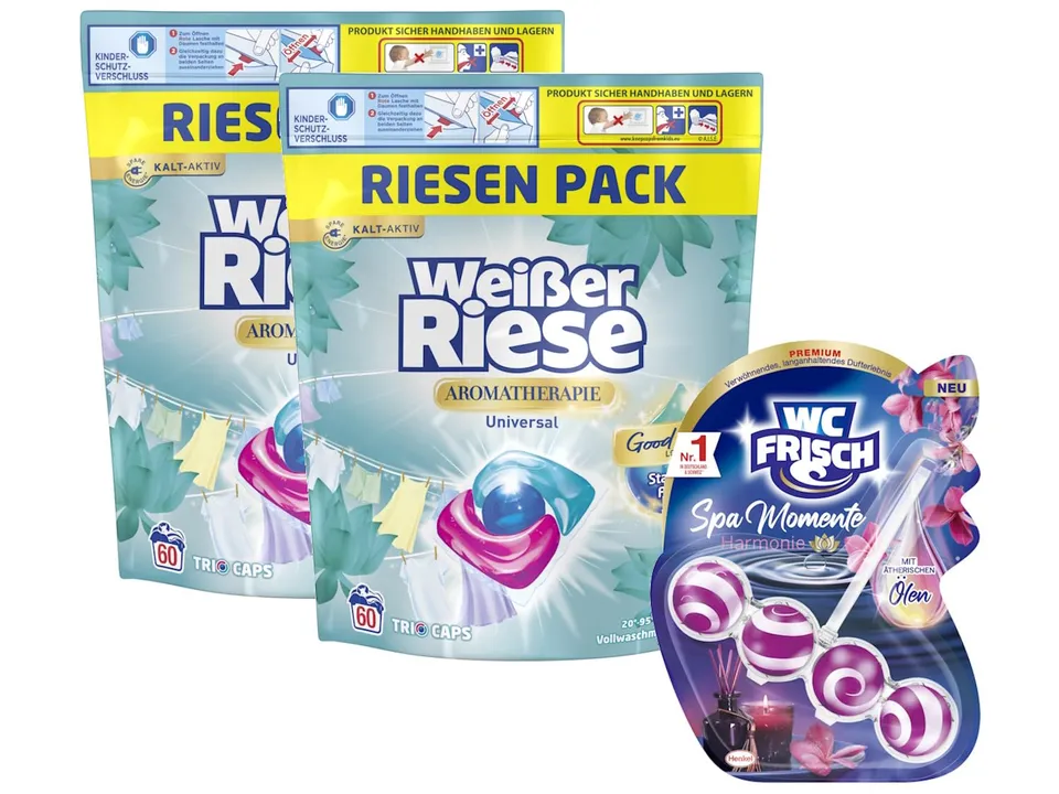 wei-er-riese-universal-trio-caps-lotus-mandel-l-120-waschladungen-wc-frisch image 1