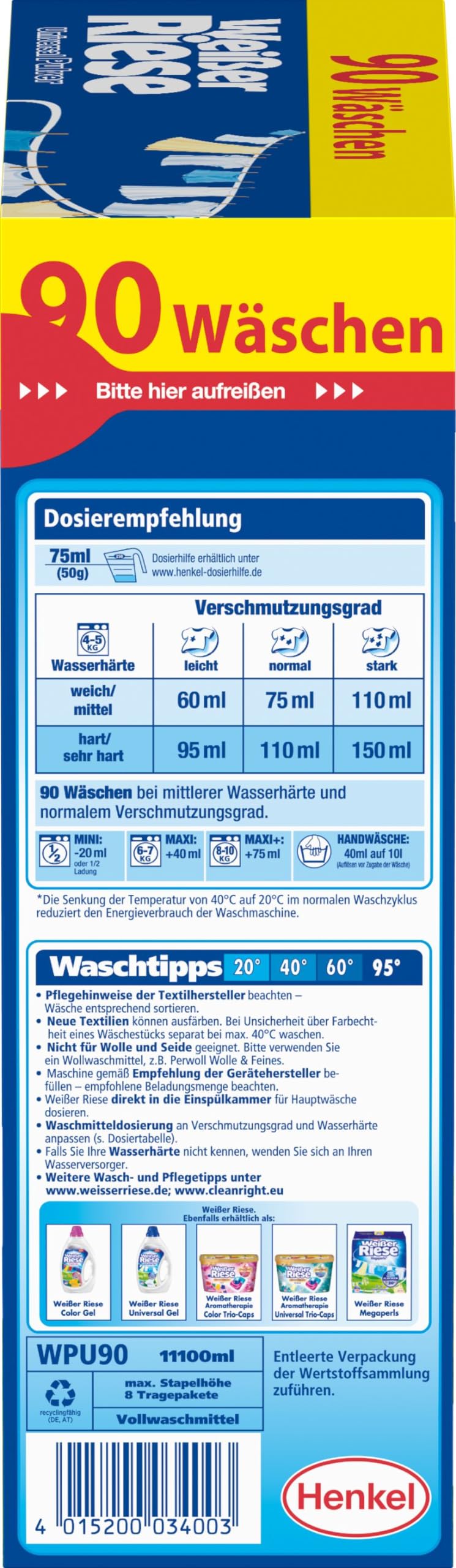 wei-er-riese-pulver-set-270-waschladungen-1x-color-2x-universal-vollwaschmittel image 6