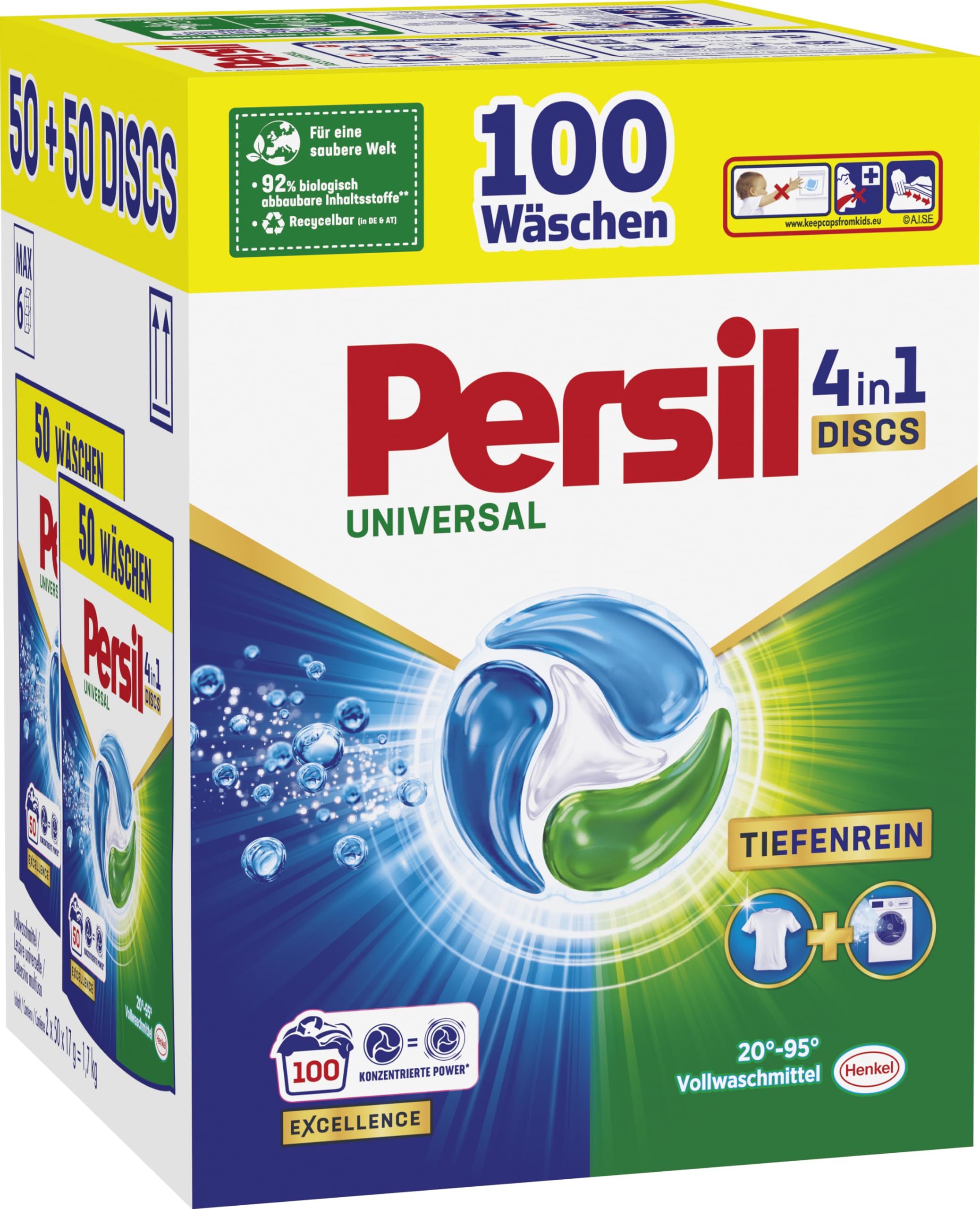 persil-universal-4in1-discs-vollwaschmittel-100-waschladungen image 2