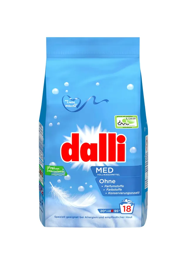 dalli-med-vollwaschmittel-pulver-parf-mfrei-18-waschladungen-1-215-kg image 1
