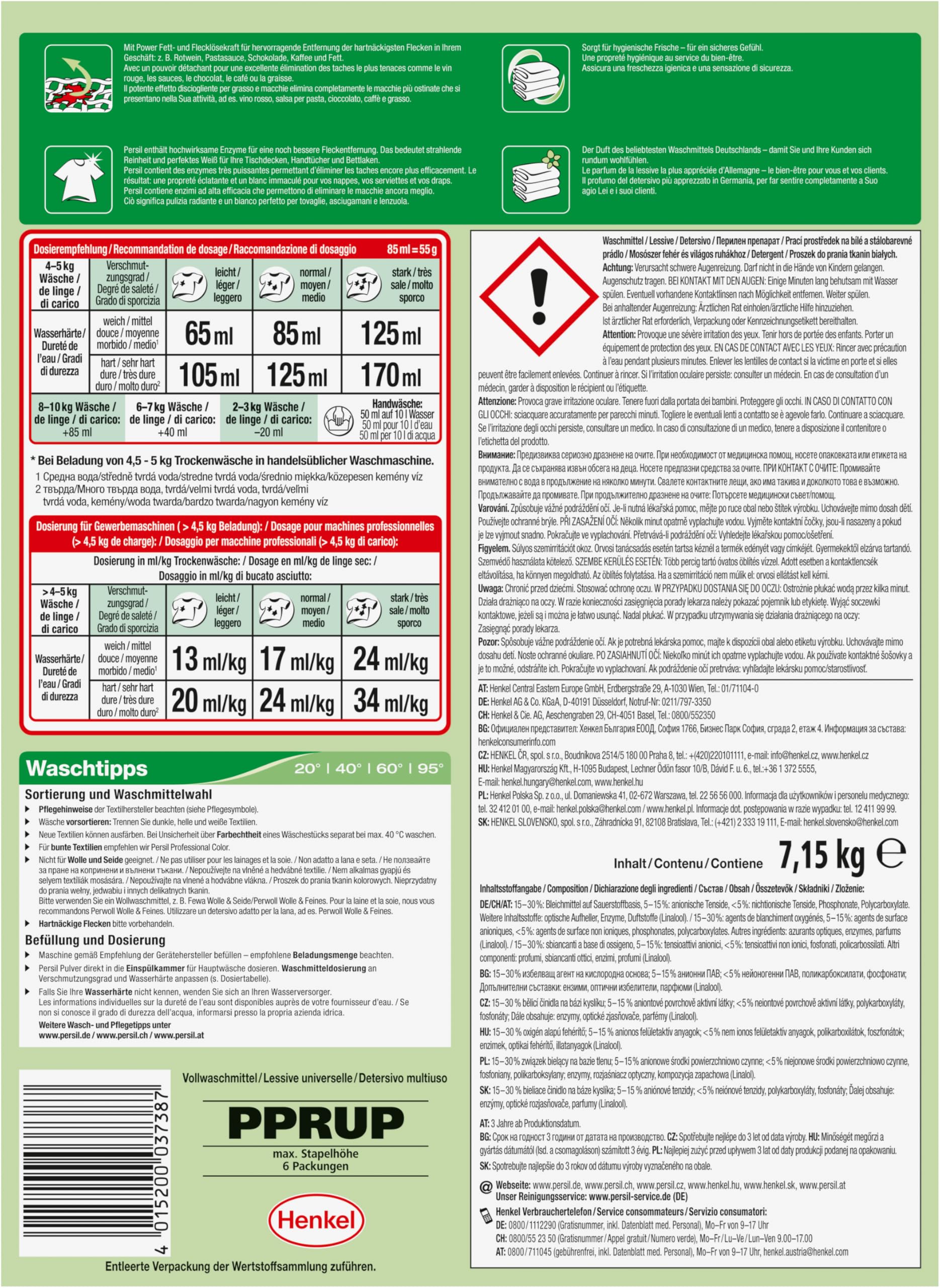 persil-professional-universal-pulver-waschmittel-130-waschladungen image 3