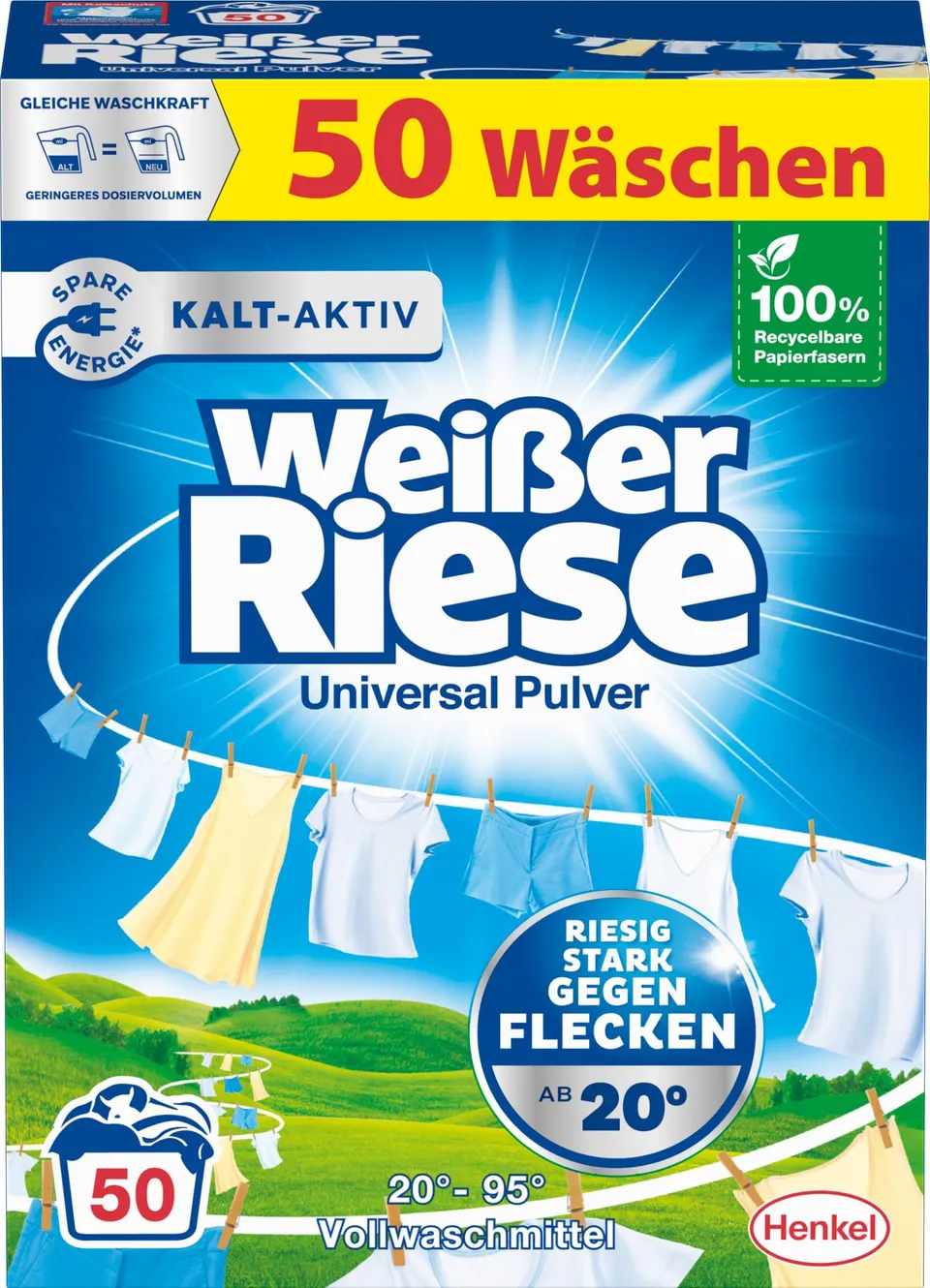 wei-er-riese-universal-waschpulver-50-waschladungen-2-5-kg image 1