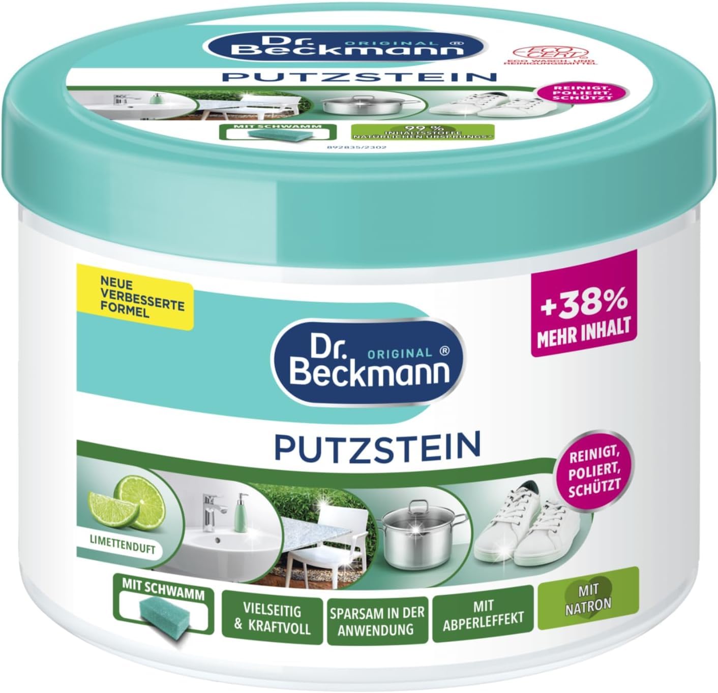 dr-beckmann-putzstein-universalreiniger-550-g-mit-schwamm-limette image 1