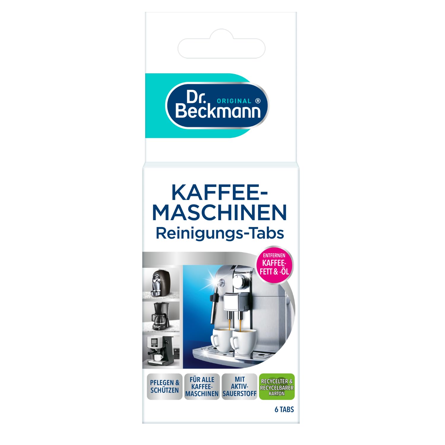 dr-beckmann-kaffeemaschinen-reinigungstabs-6-tabs-mit-aktiv-sauerstoff image 1