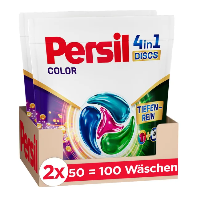 persil-color-4in1-discs-colorwaschmittel-100-waschladungen image 1