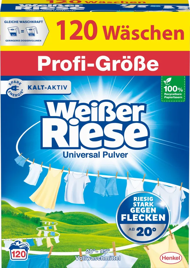 wei-er-riese-universal-pulver-profi-gr-e-120-waschladungen-vollwaschmittel image 1