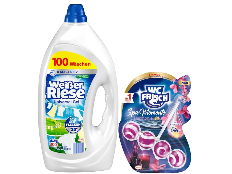 wei-er-riese-universal-gel-100-waschladungen-wc-frisch-spa-toilettenstein image 1