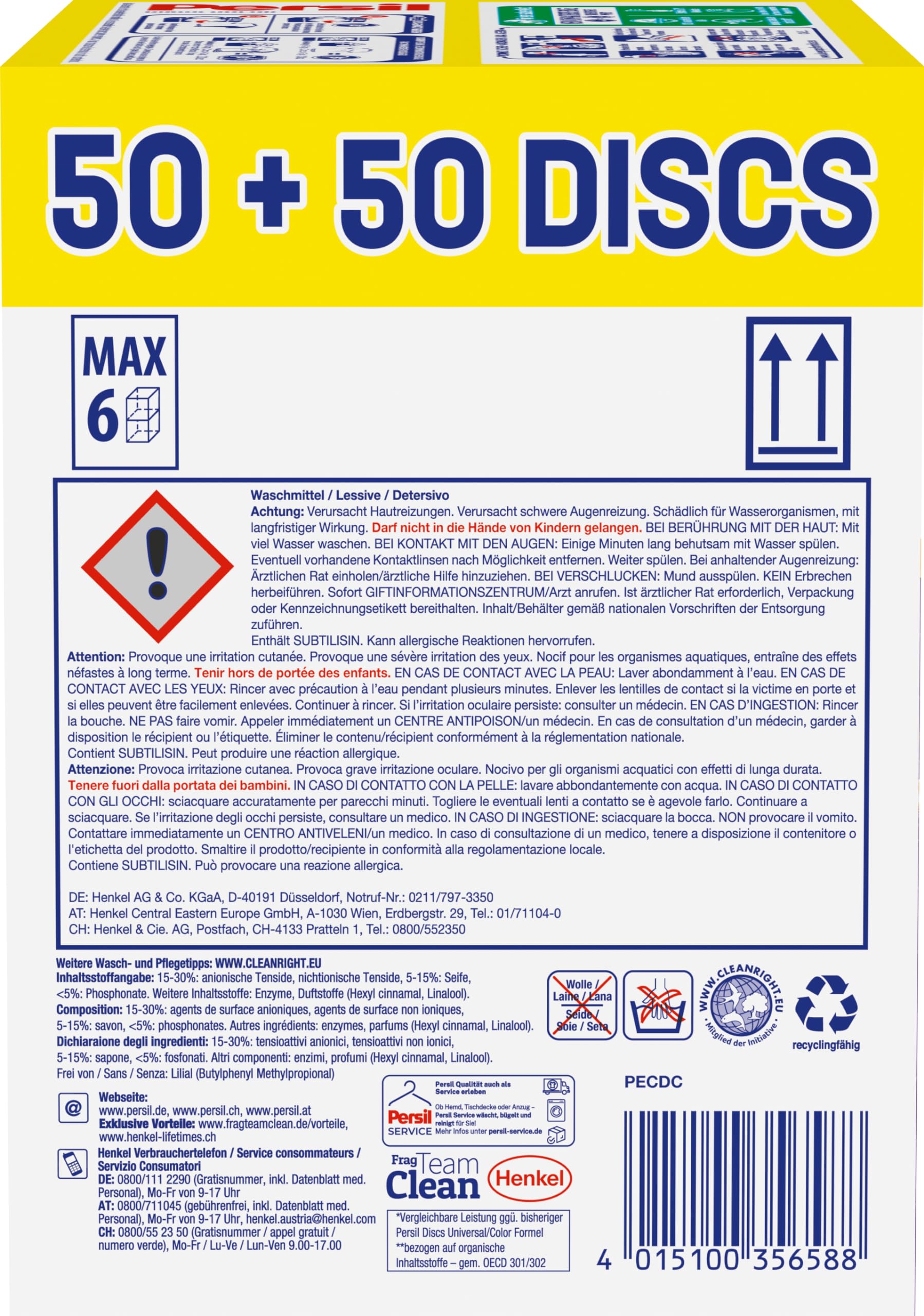 persil-color-4in1-discs-colorwaschmittel-100-waschladungen image 3