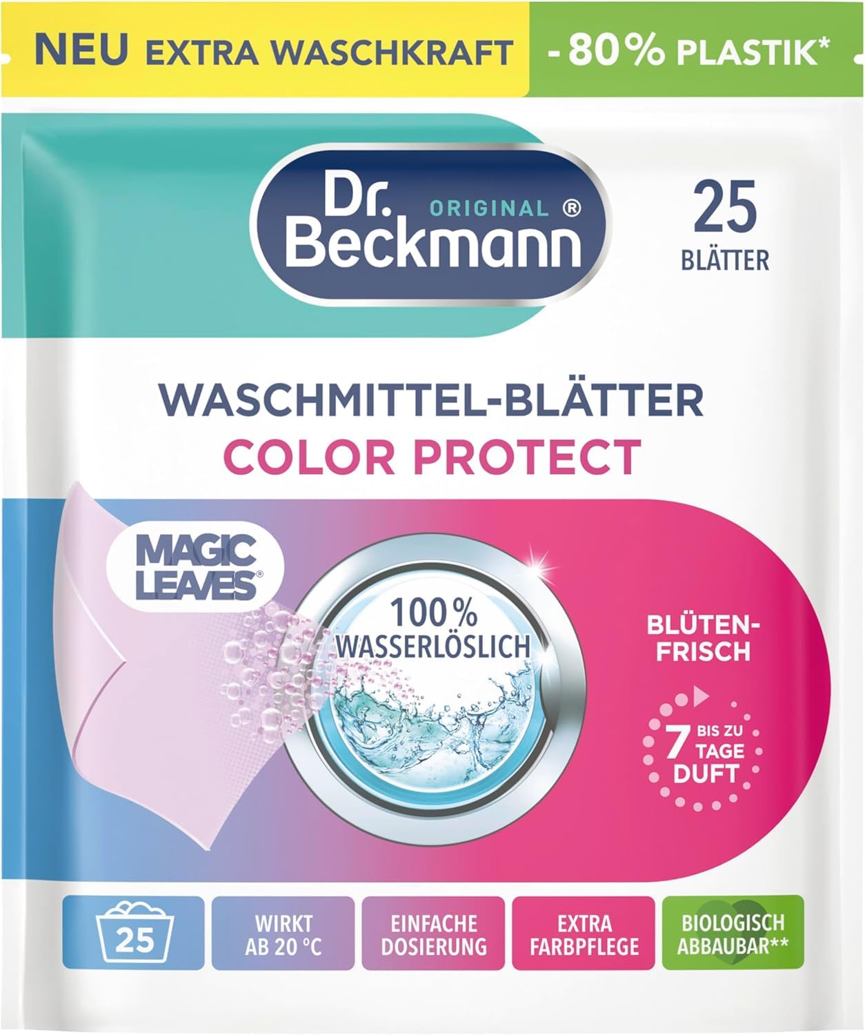 dr-beckmann-magic-leaves-color-waschmittel-bl-tter-25-bl-tter image 1